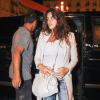 Penélope Cruz (enceinte de son deuxième enfant) et Javier Bardem sont allés diner en famille au restaurant à Madrid, le 20 juillet 2013.