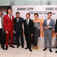 Tom Wilkinson, Armie Hammer, Johnny Depp, Jerry Bruckheimer, Ruth Wilson, Harry Treadaway et Gore Verbinski à l'avant-première de Lone Ranger à Londres le 21 juillet 2013.