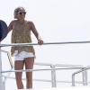 Boris Becker a débarqué avec sa femme Lilly Kerssenberg à Formentera avec tous ses enfants, le 21 juillet 2013, pour des vacances bien méritées