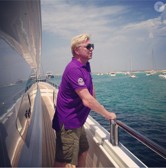 Boris Becker, fier comme un paon en vacances à Formentera, le 21 juillet 2013
