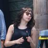 Scarlett Johansson sur le tournage duf ilm Chef de et avec Jon Favreau à Los Angeles le 22 juillet 2013