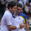 Roger Federer et Gilles Simon à Roland-Garros le 2 juin 2013