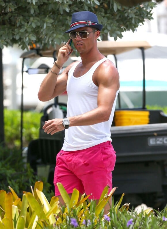 Cristiano Ronaldo en vacances à Miami, le 14 juin 2013