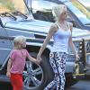 Gwen Stefani emmène son fils Zuma à l'école à Beverly Hills, le 24 juillet 2013.
