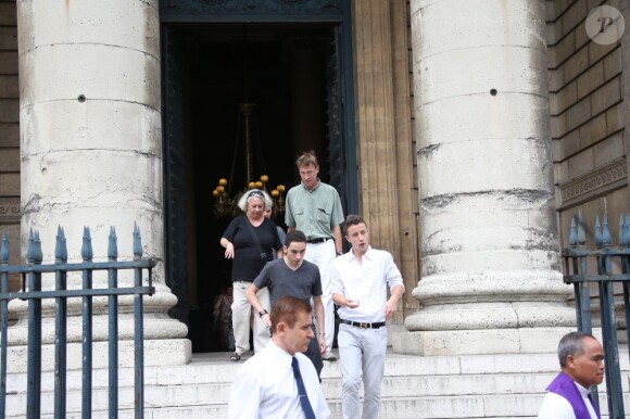 Obsèques de Marc Chevalier, le fondateur du cabaret l'Ecluse, en l'église Notre-Dame de Lorette à Paris le 25 juillet 2013.