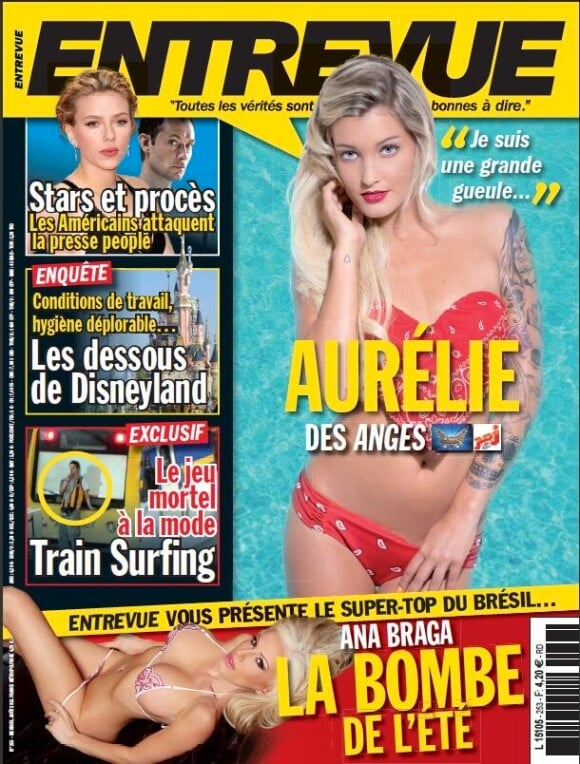 Aurélie Dotremont en couverture d'Entrevue, en kiosques vendredi 26 juillet 2013