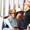 Woody Allen et sa femme Soon-Yi sur le port de Saint-Tropez, le 28 Juillet 2013.