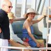 Woody Allen et sa femme Soon-Yi à Saint-Tropez le 28 juillet 2013.