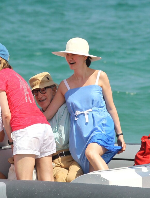 Woody Allen and his wife Soon-Yi arrivent à Saint-Tropez le 28 juillet 2013.