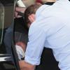Le prince William et la duchesse Catherine quittant l'hôpital St Mary avec leur bébé le prince George, le 23 juillet 2013. Gary Goldsmith a été épaté par le jeune papa.