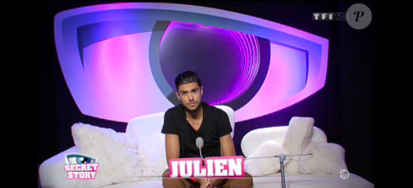 Julien dans la quotidienne de Secret Story 7, mercredi 31 juillet 2013 sur TF1