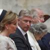 La famille royale de Belgique, menée par le roi Philippe et la reine Mathilde, s'est rassemblée en la cathédrale des Saints Michel-et-Gudule de Bruxelles le 31 juillet 2013 pour une messe à la mémoire du regretté roi Baudouin au 20e anniversaire de sa mort.