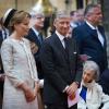 La famille royale de Belgique, menée par le roi Philippe et la reine Mathilde, s'est rassemblée en la cathédrale des Saints Michel-et-Gudule de Bruxelles le 31 juillet 2013 pour une messe à la mémoire du regretté roi Baudouin au 20e anniversaire de sa mort.