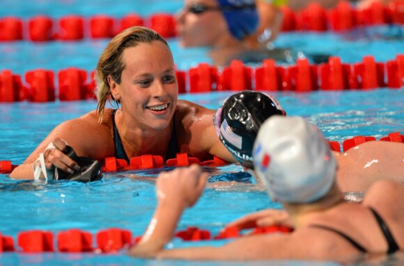 Federica Pellegrini lors de la finale du 200 m nage libre le 31 juillet 2013 au Palau Sant Jordi de Barcelone