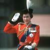 La reine Elizabeth II lors de la parade Trooping the Colour en 1983 à Londres
