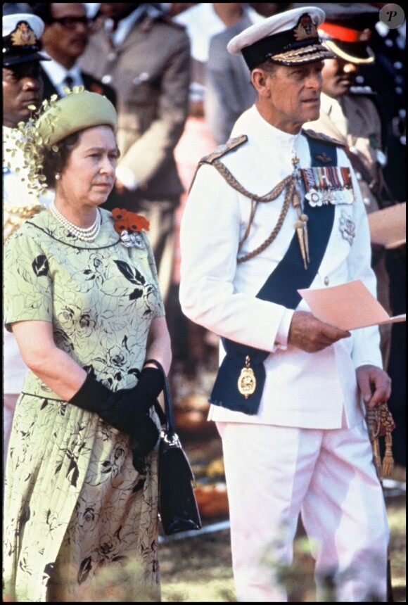Elizabeth II et le duc d'Edimbourg en visite au Kenya en novembre 1983