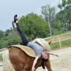 Exclusivité : Adeline Blondieau sur le tournage de "Le cheval, c'est trop génial !" le 2 mai 2013, pour la chaîne jeunesse Gulli.