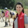 Exclusivité : Adeline Blondieau sur le tournage de "Le cheval, c'est trop génial !" le 2 mai 2013, pour la chaîne jeunesse Gulli.