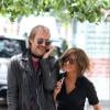 Jennifer Aniston et Rhys Ifans complices sur le tournage de Squirrels to the Nuts à New York le 31 juillet 2013.
