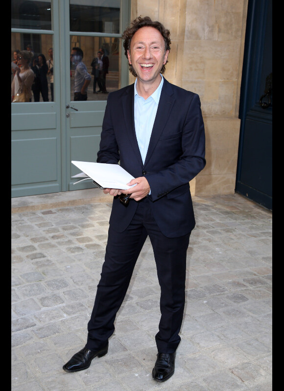Le présentateur Stéphane Bern à l'ambassade de Belgique à Paris le 1er Juillet 2013.