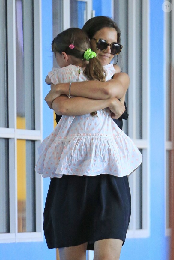 Katie Holmes et sa fille Suri Cruise lors d'une promenade à New York le 15 juillet 2013