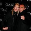 Nikos Aliagas et sa compagne Tina Grigoriou à l'avant-première du film Cloclo, à Paris, le 5 mars 2013.