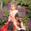 Exclusif - David Beckham avec ses enfants : la petite Harper, Romeo et Cruz au parc Legoland de Carlsbad en Californie le 6 août 2013