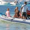 Kate Moss, son mari Jamie Hince et sa fille Lila Grace en vacances sur l'île de Formentera. Le 11 aout 2013.
