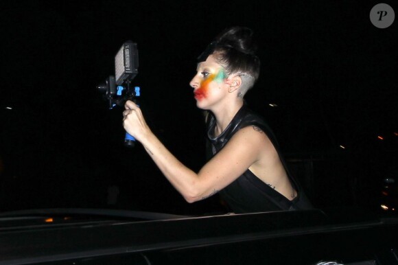 Lady Gaga de sortie à West Hollywood, le 12 août 2013.