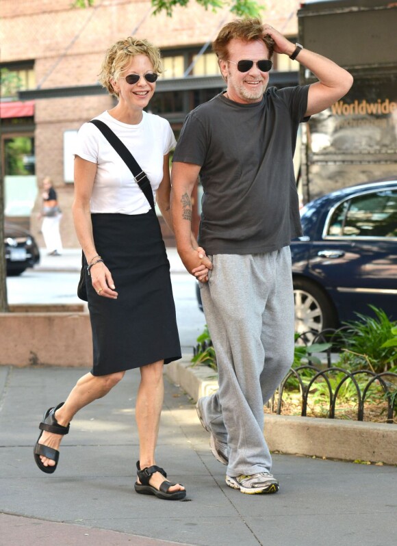 Meg Ryan et John Mellencamp en amoureux à New York le 24 juin 2013
