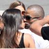 Tony Parker et sa fiancée Axelle Francine se détendent à Saint-Tropez, le 18 août 2013.