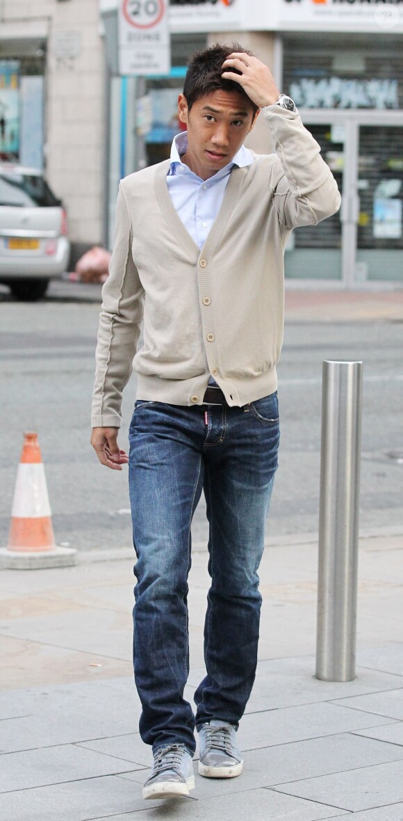 Shinji Kagawa lors d'un repas entre les joueurs de Manchester United le 20 août 2013 à Manchester.