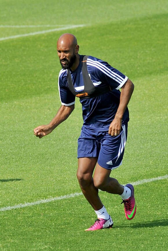 Nicolas Anelka à l'entraînement avec West Bromwich Albion à Birmingham, le 8 juillet 2013.