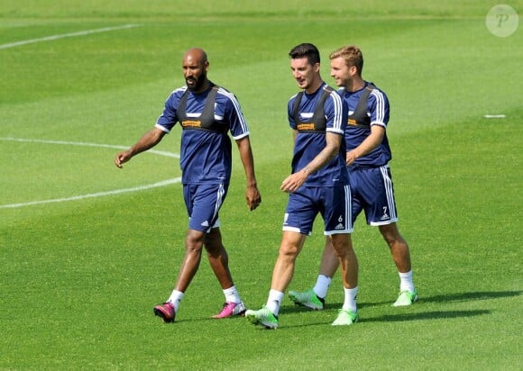 Le footballeur Nicolas Anelka à l'entraînement avec West Bromwich Albion à Birmingham, le 8 juillet 2013.