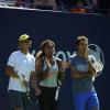 Rafael Nadal, Serena Williams et Roger Federer réunis pour le Arthur Ashe Kids' Day à New York, le 24 août 2013.