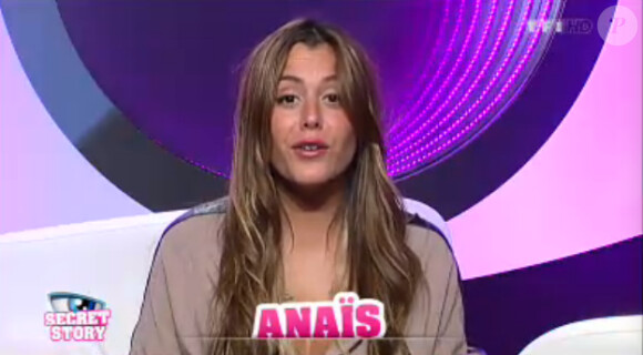 Anaïs dans la quotidienne de Secret Story 7 sur TF1 le mardi 28 août 2013