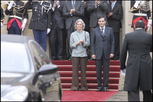 François Fillon et son épouse Penelope au palais de Matignon, le 17 mai 2007 à Paris.