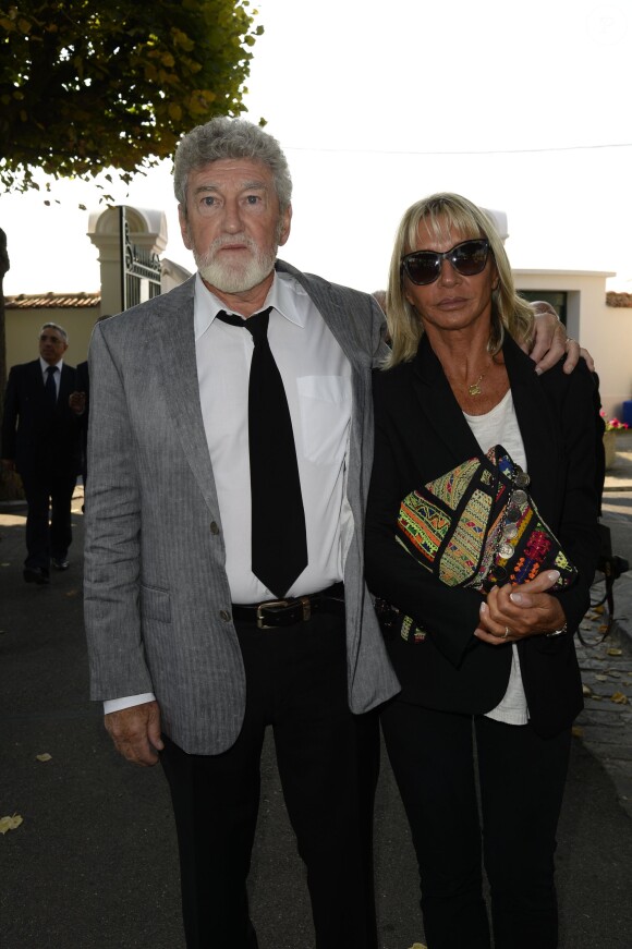 Patrick Prejean et sa femme aux obsèques de Pierre Huth à Nogent-sur-Marne le 30 août 2013.