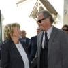 Michel Leeb et Francoise Huth, femme de Pierre Huth, aux obsèques de Pierre Huth à Nogent-sur-Marne le 30 août 2013.