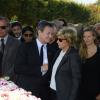 Michel Leeb, Francis Huster et Francoise Huth, femme de Pierre Huth, aux obsèques de Pierre Huth à Nogent-sur-Marne le 30 août 2013.