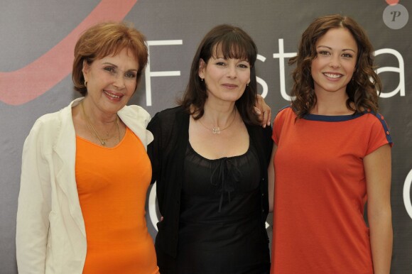 Pascale Roberts, Dounia Coesens et Cécilia Hornus au Festival de Monte Carlo au Grimaldi Forum de Monaco, le 13 juin 2013.
