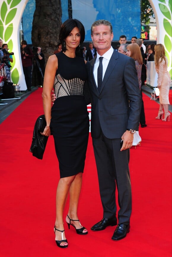 David Coulthard et Karen Minier lors de l'avant-première de Rush à Londres le 2 septembre 2013.