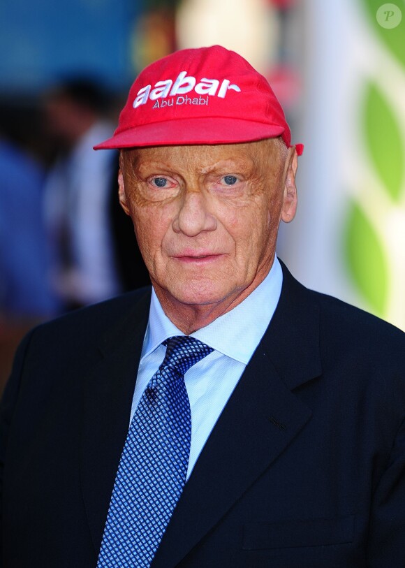 Niki Lauda lors de l'avant-première de Rush à Londres le 2 septembre 2013.