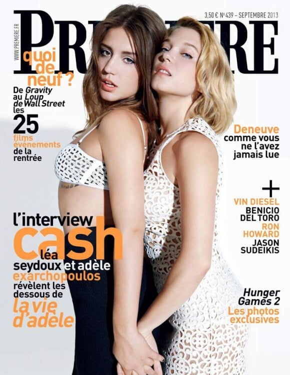 Couverture du magazine Première de septembre, avec Léa Seydoux et Adèle Exarchopoulos.