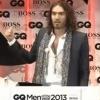 Russell Brand sur la scène des GQ Awards "Men of the Year", à Londres, le 3 septembre 2013.