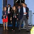 La princesse Letizia d'Espagne et le prince Felipe en équipe, le 5 septembre 2013 à l'Hôtel Hilton de Buenos Aires en Argentine, afin de soutenir la candidature de Madrid pour les JO 2020 face à Tokyo et Istanbul. Le CIO devait voter el samedi 8 septembre. 