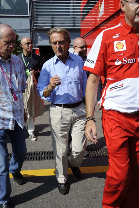 Luca Cordero di Montezemolo dans les travées du Grand Prix d'Italie à Monza, le 8 septembre 2013