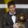 Lionel Messi reçoit son quatrième Ballon d'or le 7 janvier 2013.