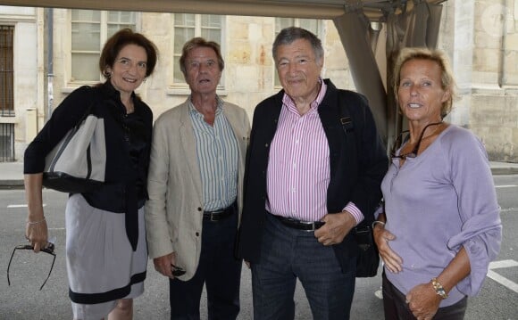 La produtrice de télévision Simone Harari, Bernard Kouchner, professeur Etienne-Emile Baulieu et Christine Ockrent - Soirée du nouvel an juif chez Marek Halter à Paris le 8 septembre 2013.