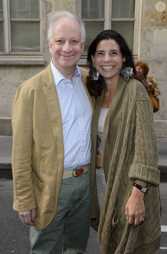Jérôme Haas et Leah Pisar - Soirée du nouvel an juif chez Marek Halter à Paris le 8 septembre 2013.